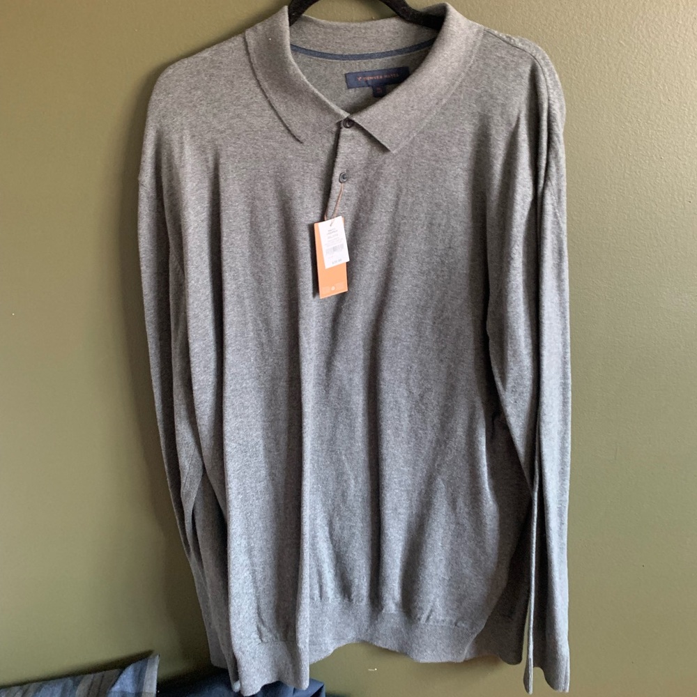 Denver Hayes Long Sleeve Polo with Tags